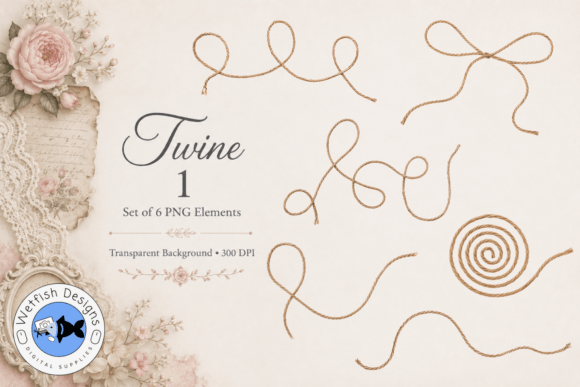 Add Rustic Charm with PNG Twine 1 Elements