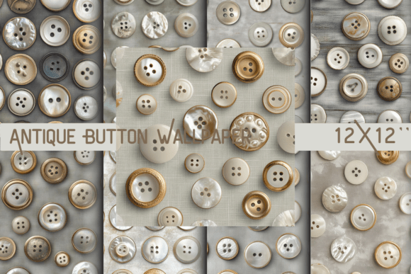 Antique Button Wallpaper: Vintage Charm for Modern Projects