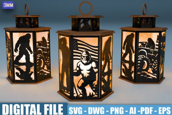 Bigfoot Lantern SVG Bundle: A Bold Design for Makers