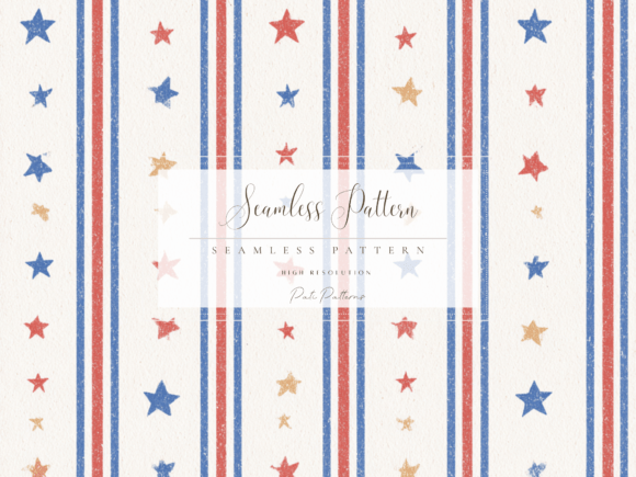 Celebrate with the Patriotic Stars Seamless Pattern PNG