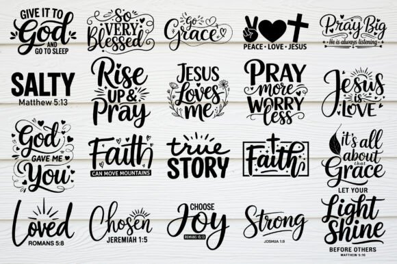Christian Faith SVG Bundle: God Blessed
