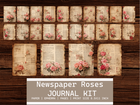 Crafting Timeless Stories with Newspaper Roses Junk Journal Pages