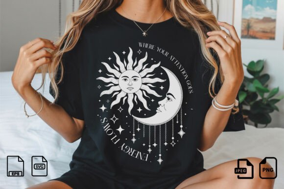 Energy Flows Celestial SVG: Mystical Design for Modern Creators