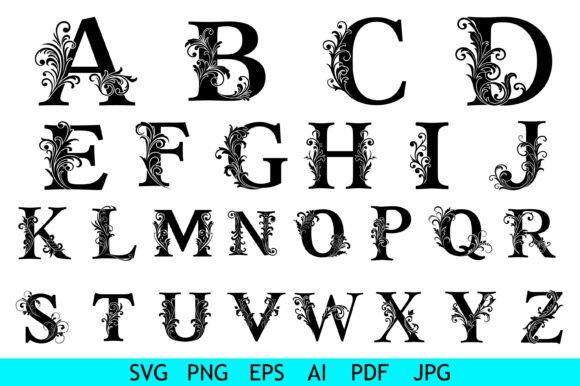 Floral Alphabet Letter Set: A Designer's Botanical Toolkit