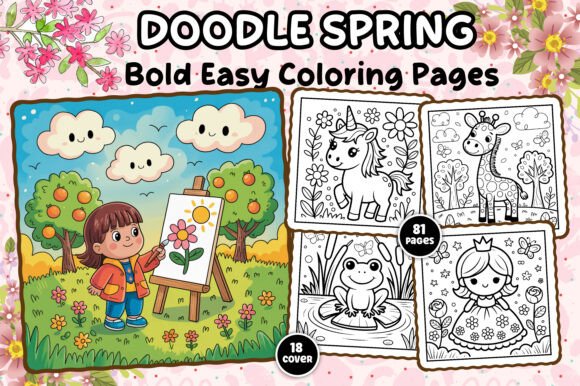 Floral Doodle Spring Coloring Pages: A Designer's Guide to Botanical Bliss