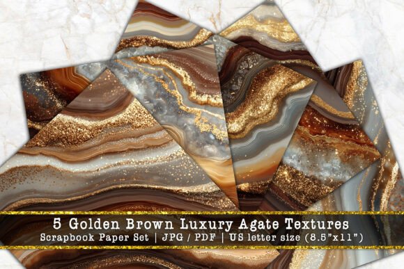 Golden Brown Luxury Agate Scrapbook Set: A Designer's Guide