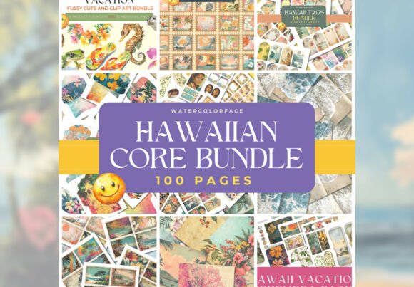 Hawaiian Junk Journal Bundle: Your 100-Page Creative Kit