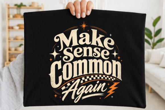 Make Sense Common Again PNG: A Retro Design Asset for Modern Humor
