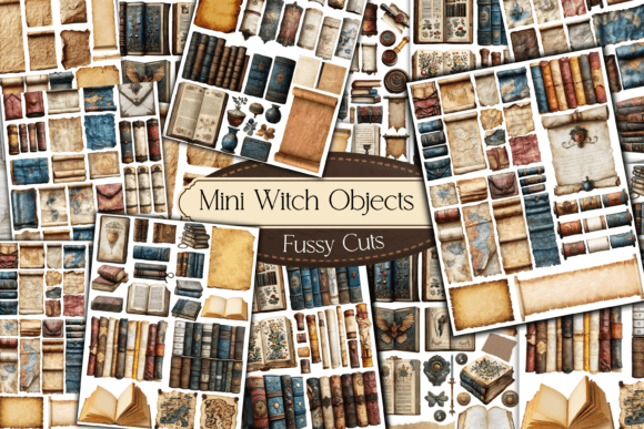 Mini Witch Objects Fussy Cuts: Crafting Enchantment
