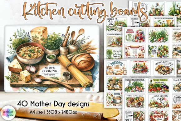 Mom's Kitchen Cutting Boards Bundle: A Warm Touch for Your Designs