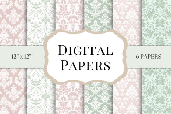 The Timeless Charm of Soft Damask Digital Papers