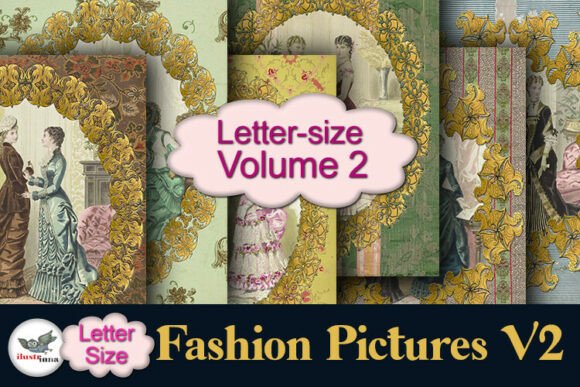 Timeless Elegance: Vintage Fashion Journal Pages Vol. 2