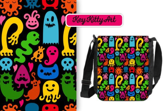 Unleash Creativity with Seamless Vector Pattern Monster Kids