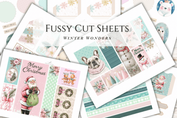 Winter Wonders Fussy Cuts: A Pastel Touch for Your Crafts